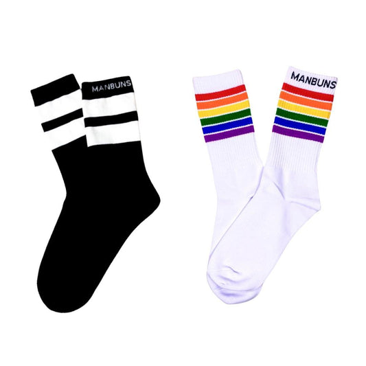 Athleisure Unisex Crew Socks Bundle | 2 Pack - MANBUNS Underwear & Socks Free Shipping