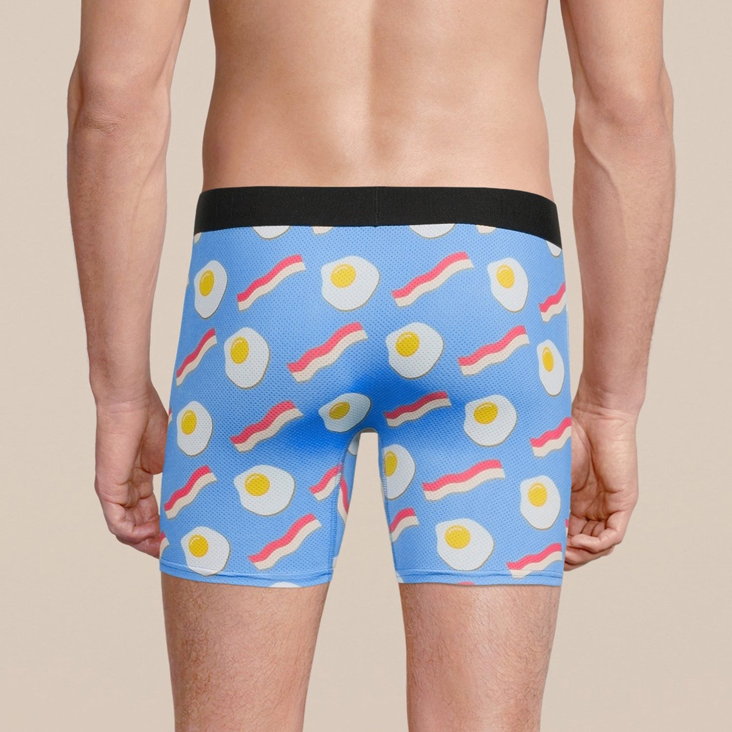 Men's Bacon and Eggs Boxer Brief Underwear - MANBUNS Underwear & Socks Free Shipping