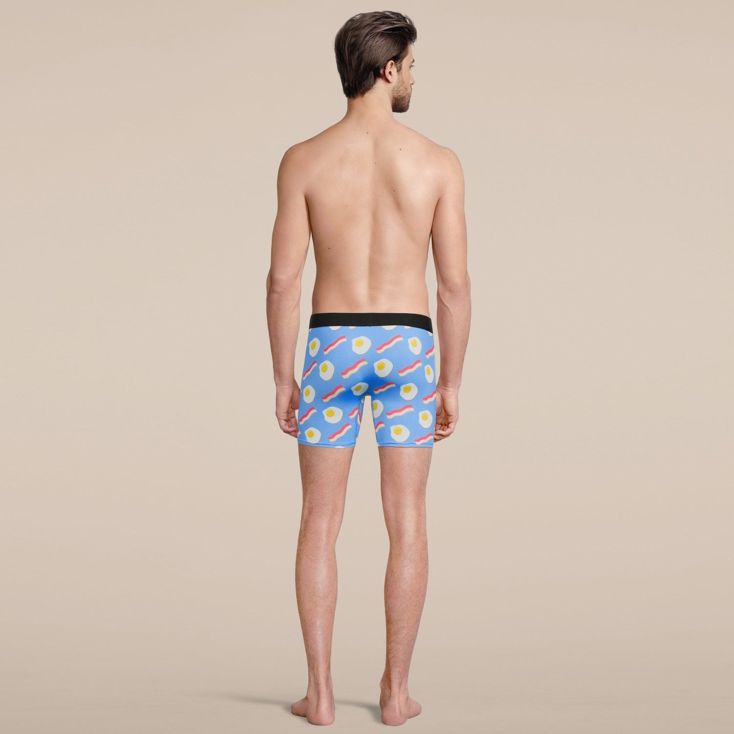 Men's Bacon and Eggs Boxer Brief Underwear - MANBUNS Underwear & Socks Free Shipping
