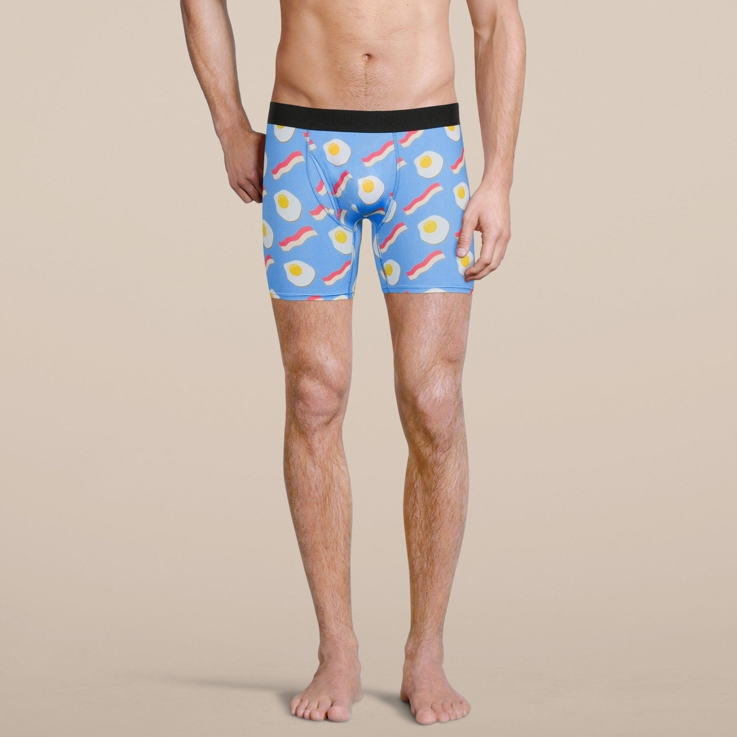 Men's Bacon and Eggs Boxer Brief Underwear - MANBUNS Underwear & Socks Free Shipping