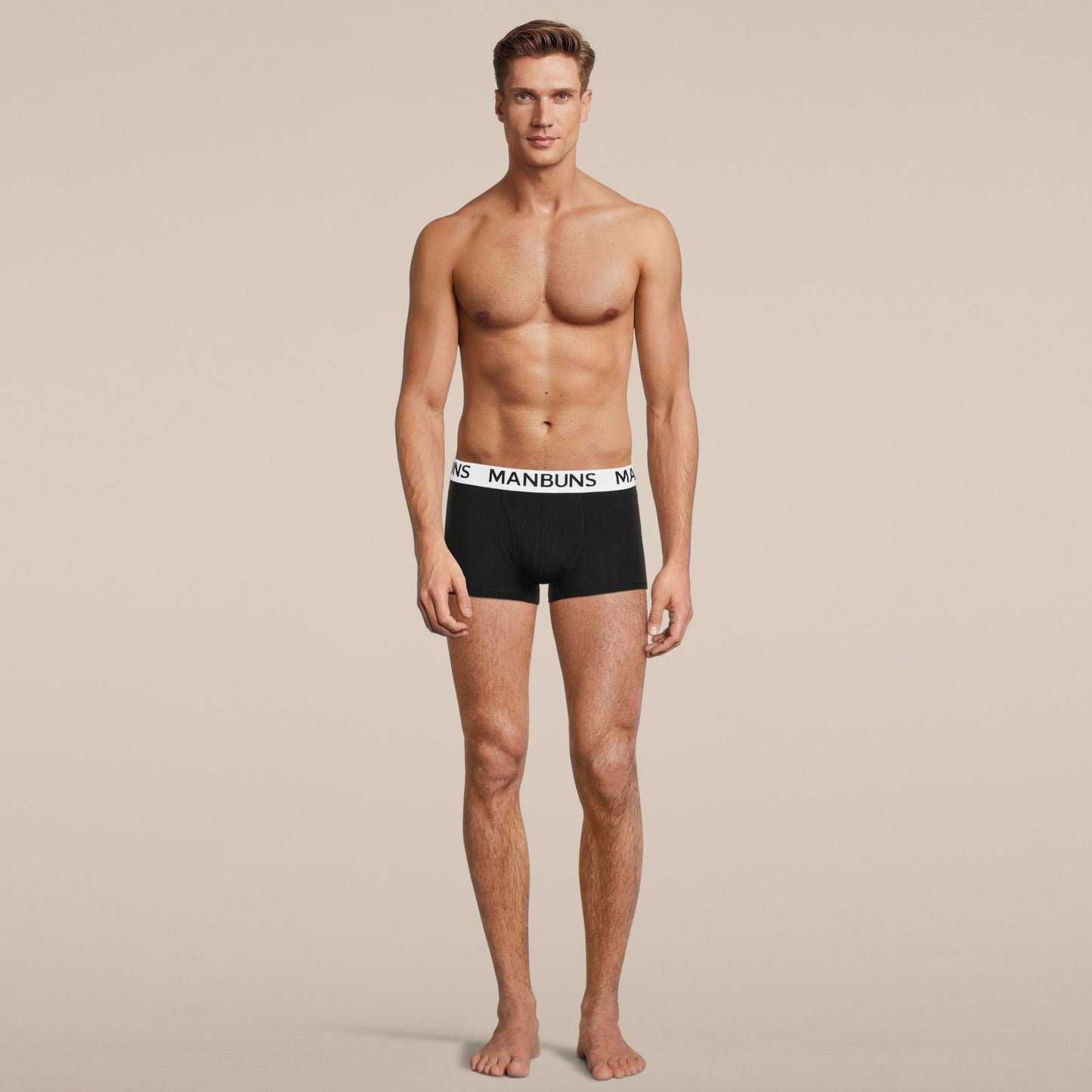 Men's Classic Black Boxer Trunk Underwear - MANBUNS Underwear & Socks Free Shipping