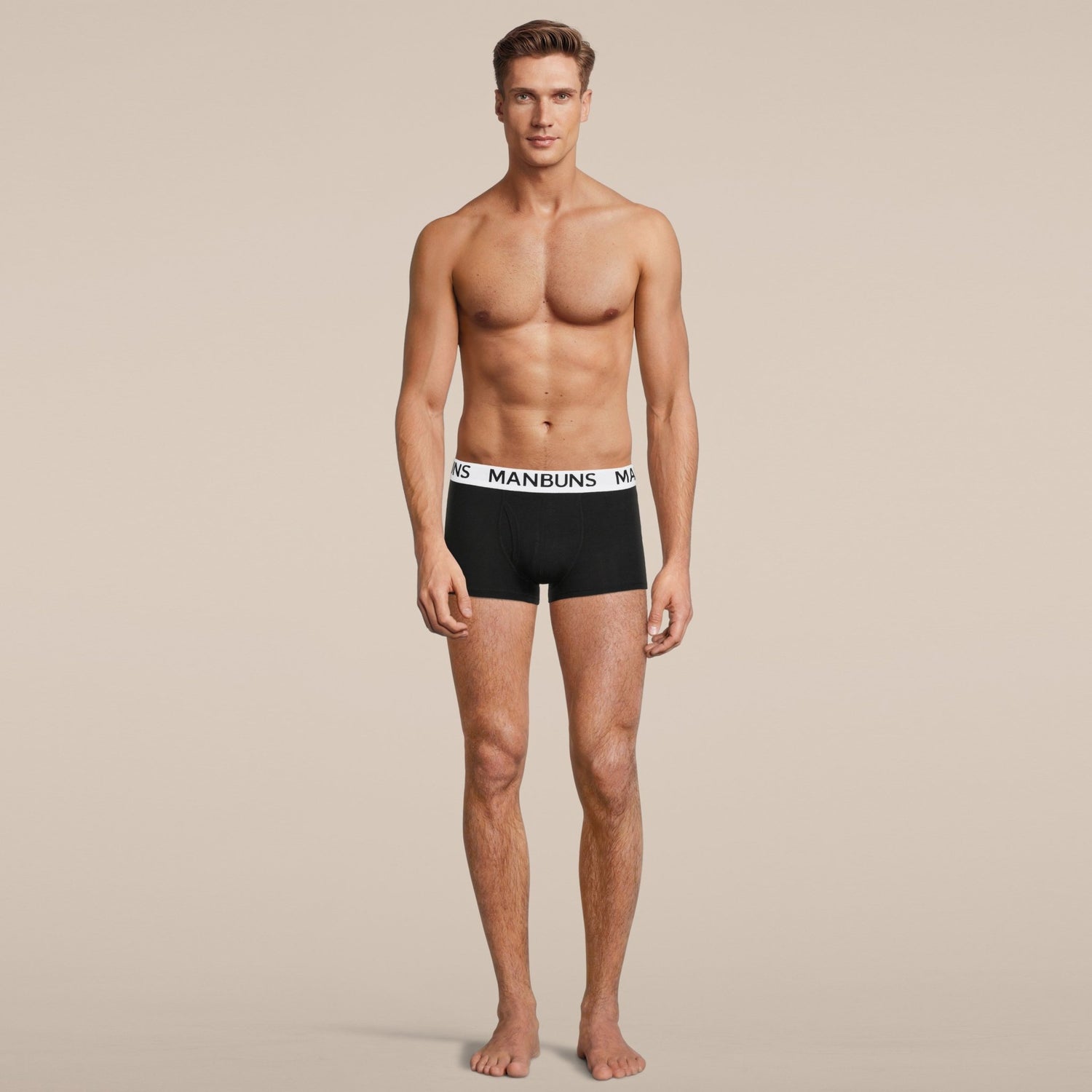 Men's Classic Black Boxer Trunk Underwear - MANBUNS Underwear & Socks Free Shipping