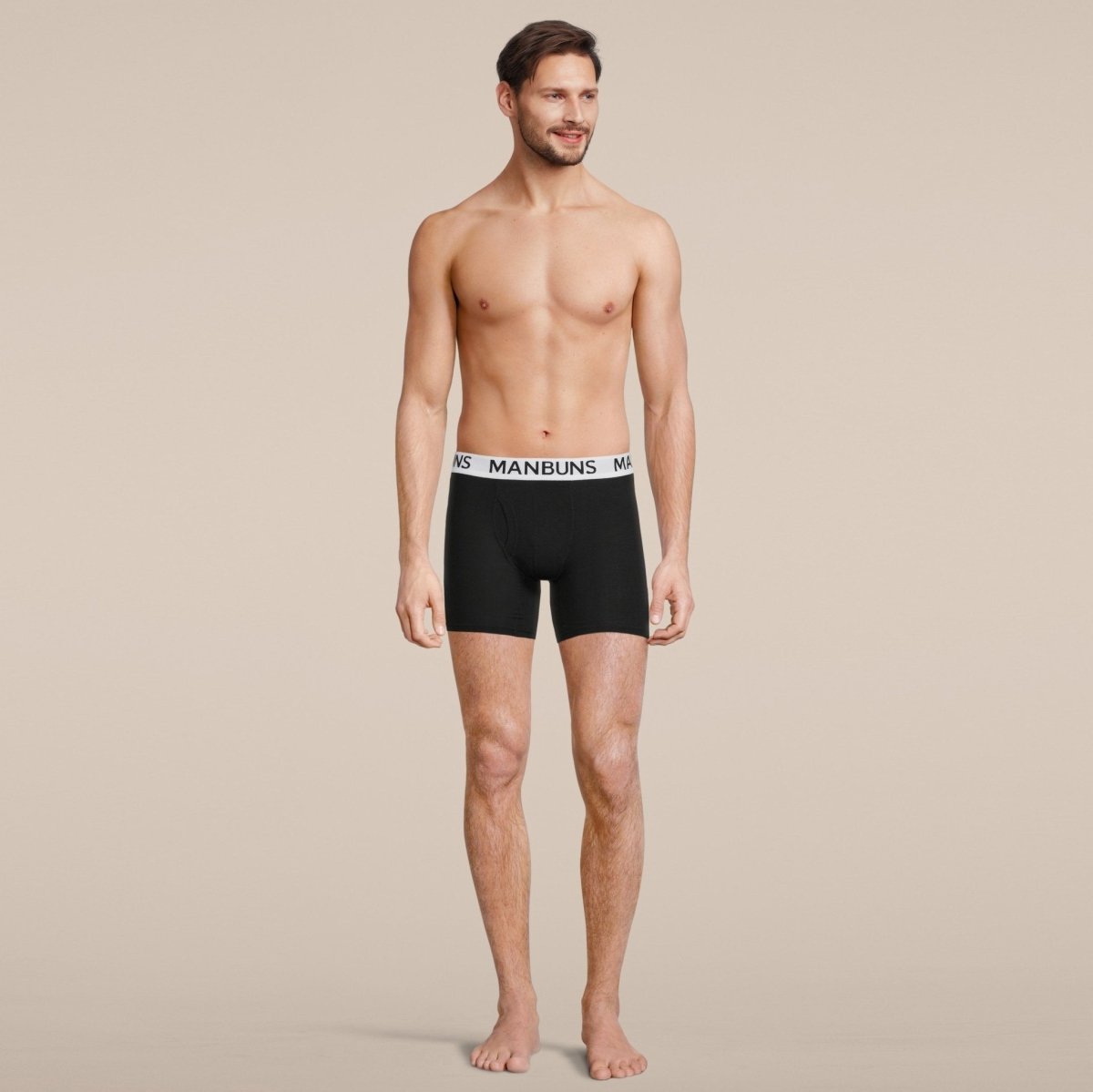 Men's Classic Black Boxer Brief Underwear with Pouch - MANBUNS Underwear & Socks Free Shipping