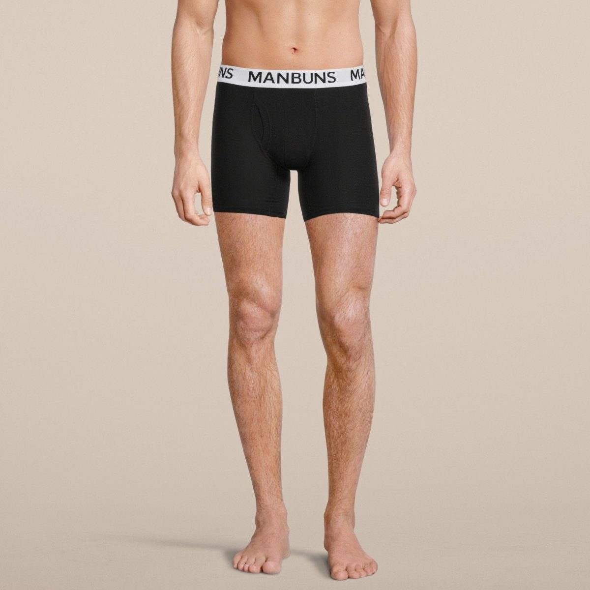 Men's Classic Black Boxer Brief Underwear with Pouch - MANBUNS Underwear & Socks Free Shipping