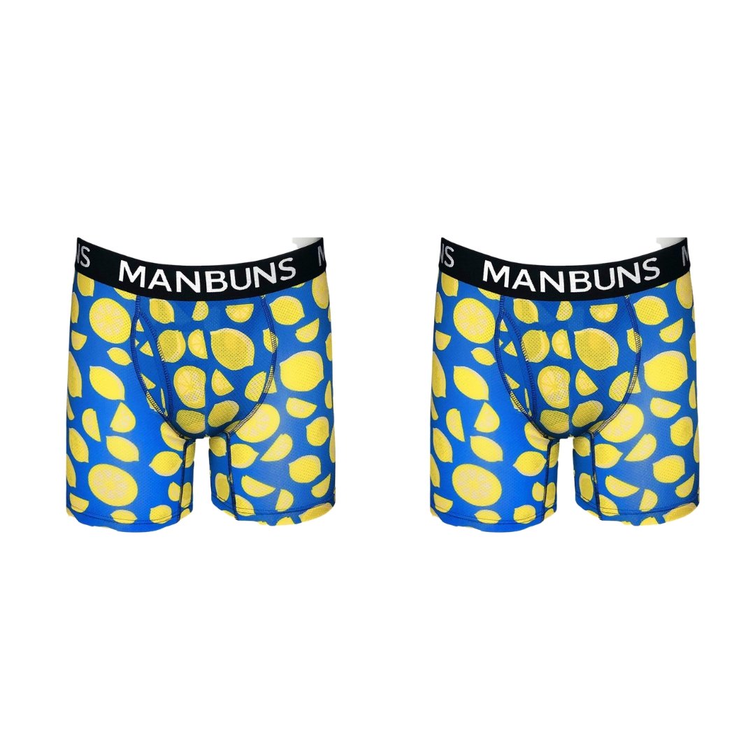 Men's Lemon Boxer Brief Underwear | 2 Pack