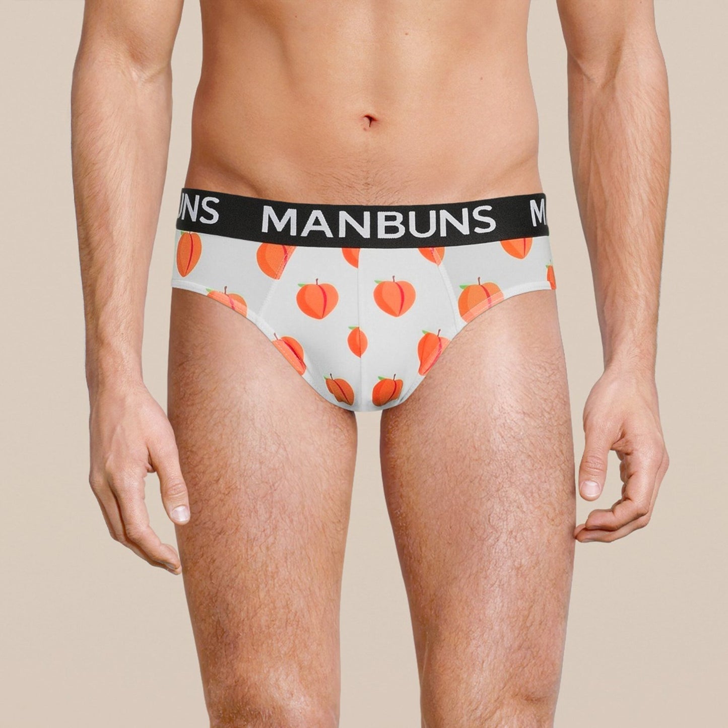 Men's Peach Brief Underwear - MANBUNS Underwear & Socks Free Shipping