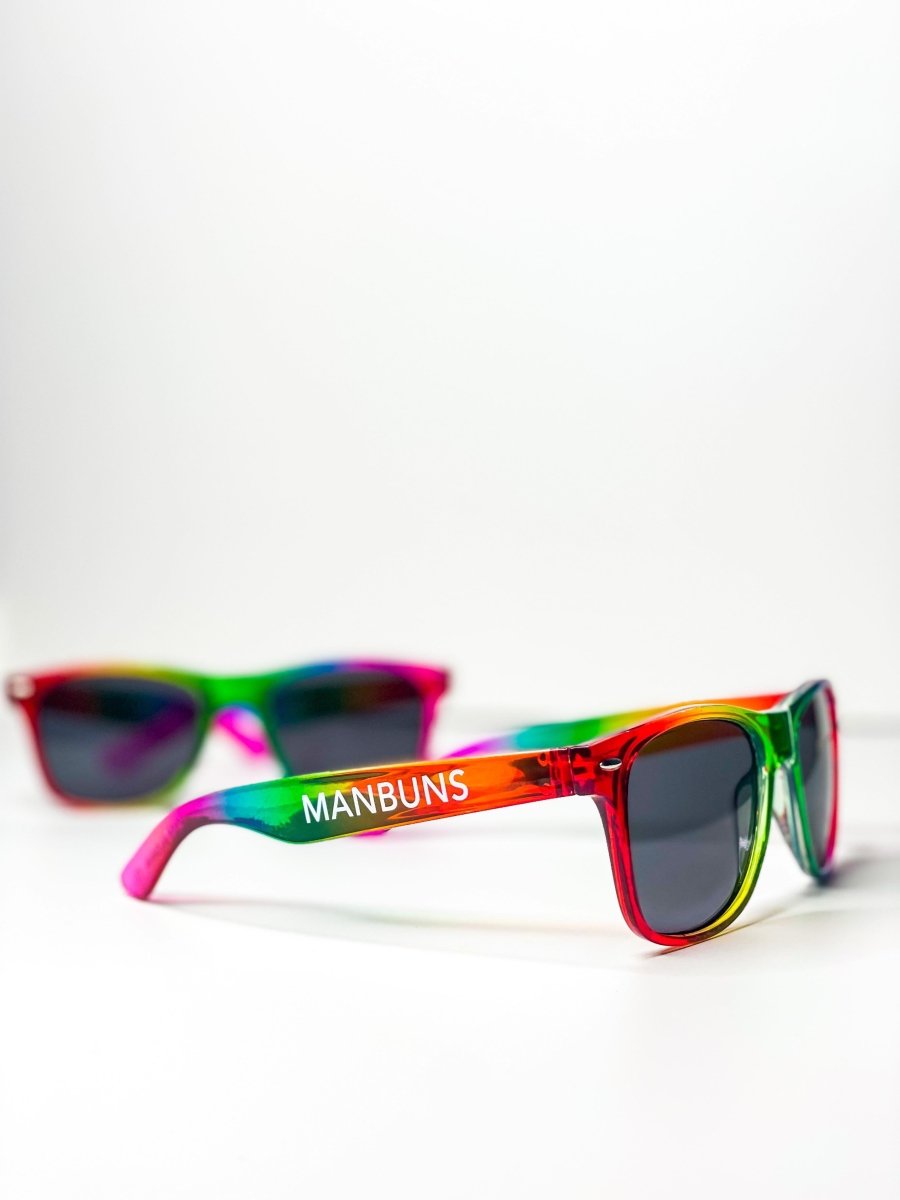 Unisex Pride 2023 Rainbow Risky Business Sunglasses - MANBUNS Underwear & Socks Free Shipping