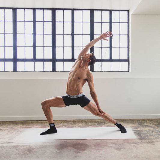 MANBUNS Black Grip Socks: Luxury Unisex Grip Socks for Pilates, Yoga, and Studio Workouts