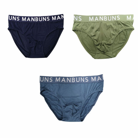 Men's Solid Brief Underwear with Pouch | 3 Pack