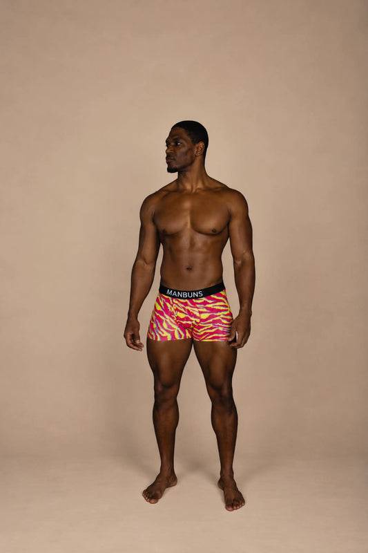 Men's Electric Zebra Boxer Trunk Underwear with Pouch