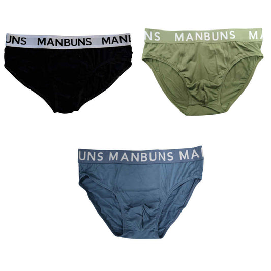Men's Solid Brief Underwear with Pouch | 3 Pack