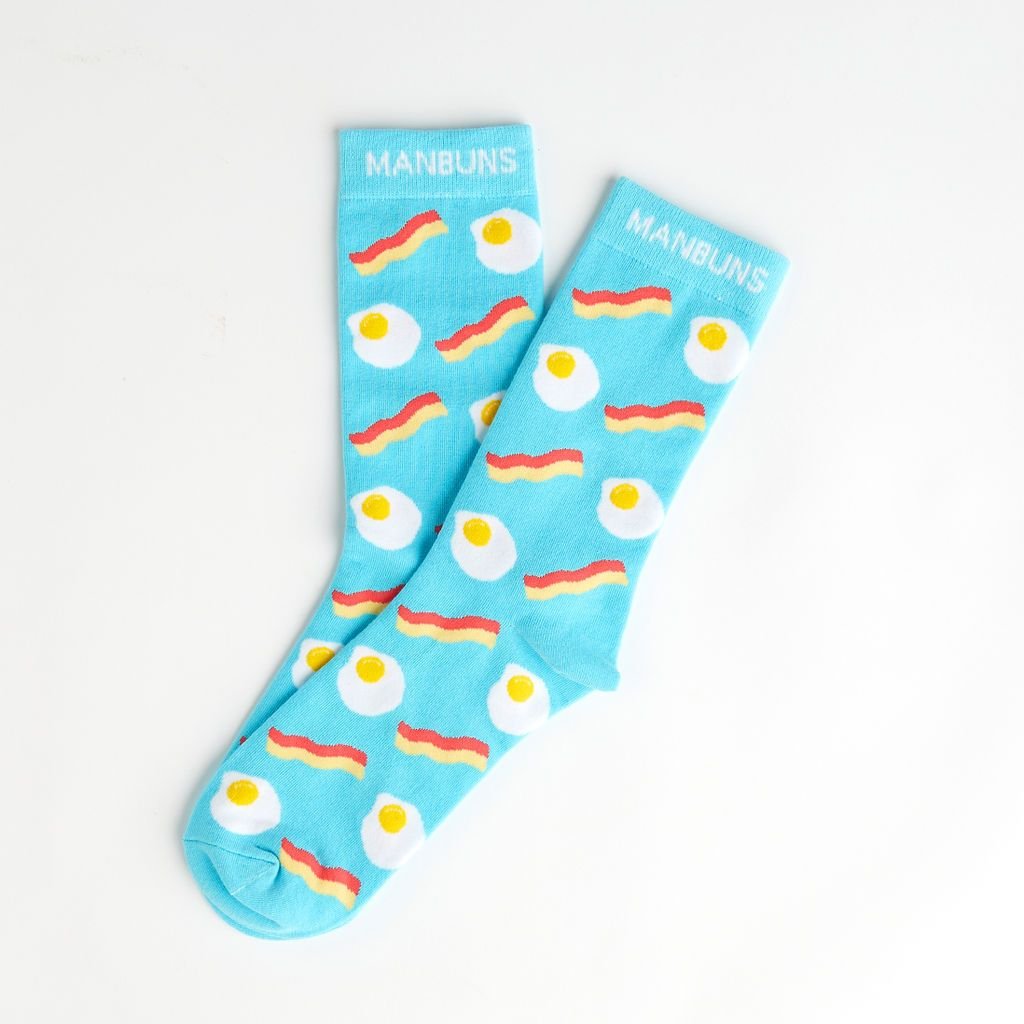 Bacon and Eggs Unisex Crew Socks - MANBUNS Underwear & Socks Free Shipping