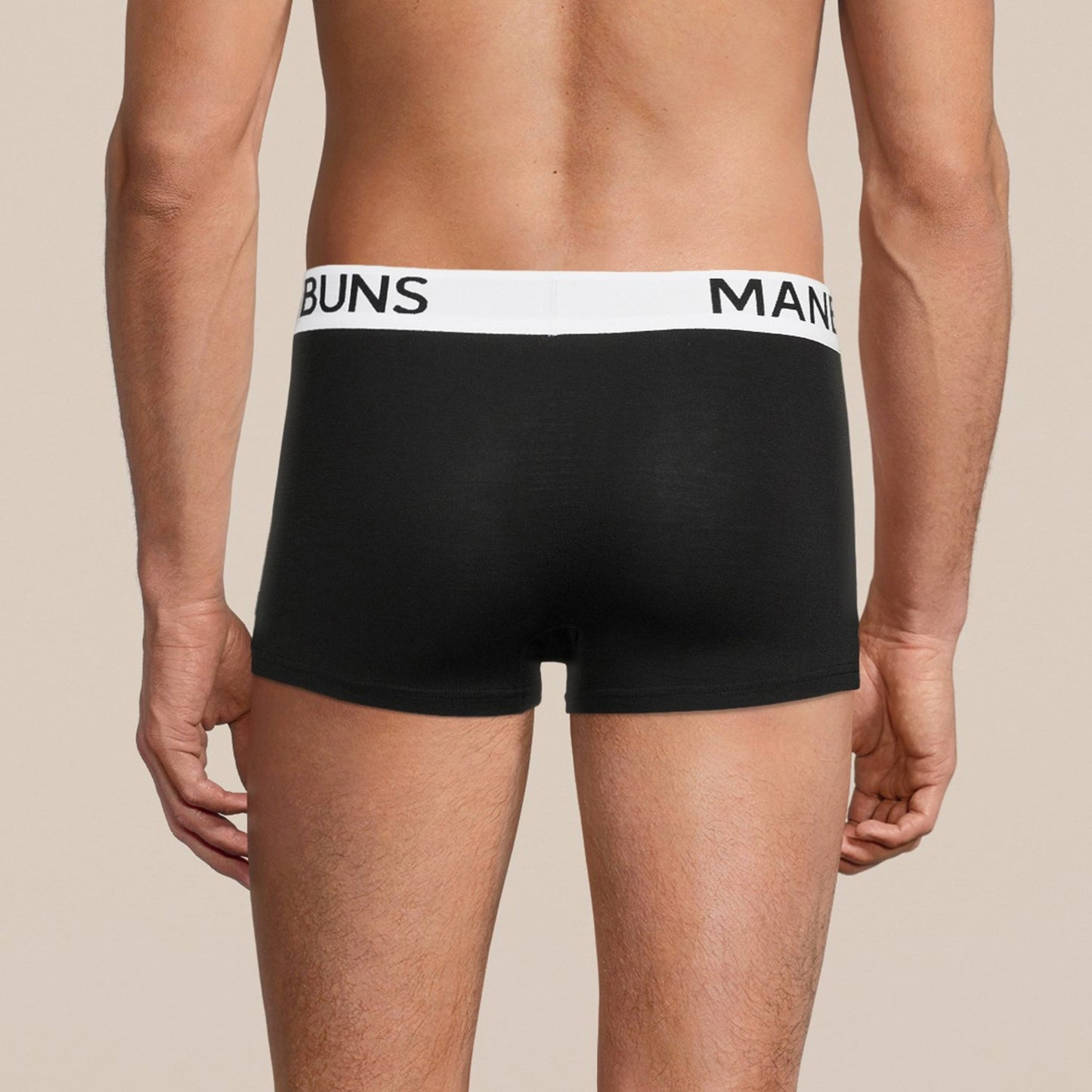 Men's Classic Black Boxer Trunk Underwear - MANBUNS Underwear & Socks Free Shipping
