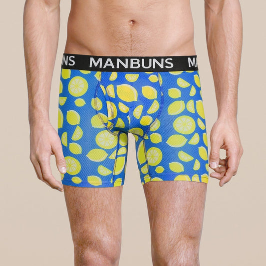 Men's Lemon Boxer Brief Underwear - MANBUNS Underwear & Socks Free Shipping