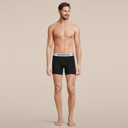 Men's Classic Black Boxer Brief Underwear with Pouch - MANBUNS Underwear & Socks Free Shipping