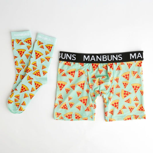 Men's Pizza Boxer Brief Underwear and Sock Set - MANBUNS Underwear & Socks Free Shipping