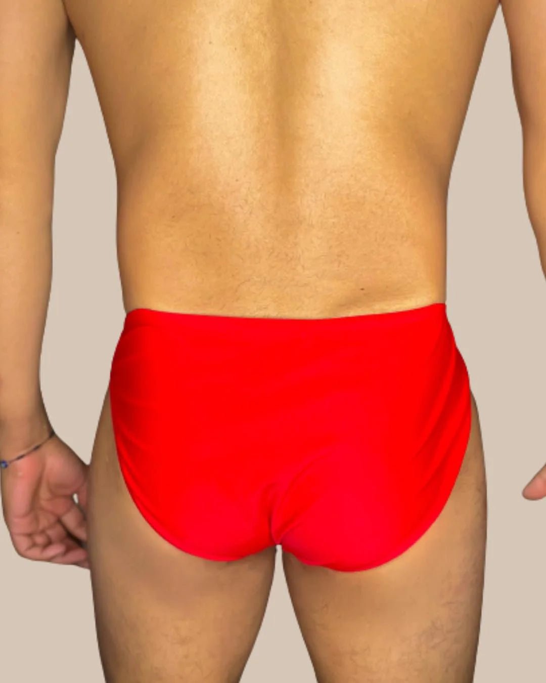 Men's Solid Red Swim Brief and Unisex Pride Sunglasses Set - MANBUNS Underwear & Socks Free Shipping