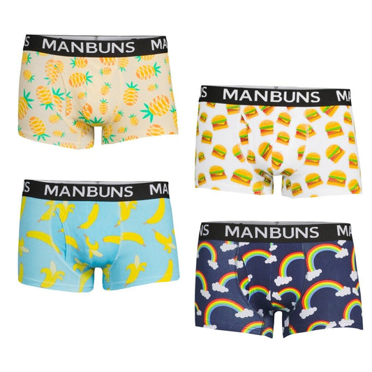 Men's Tropical Boxer Trunks Underwear | 4 Pack - MANBUNS Underwear & Socks Free Shipping