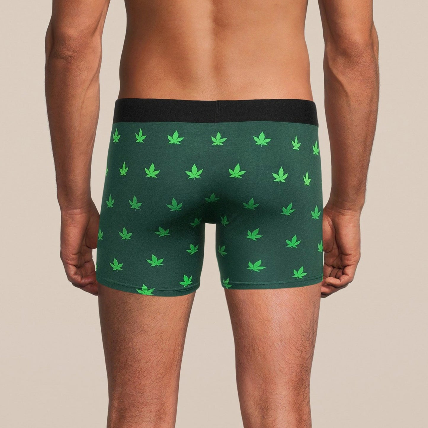 Men's Weed Boxer Trunks Underwear with Pouch - MANBUNS Underwear & Socks Free Shipping