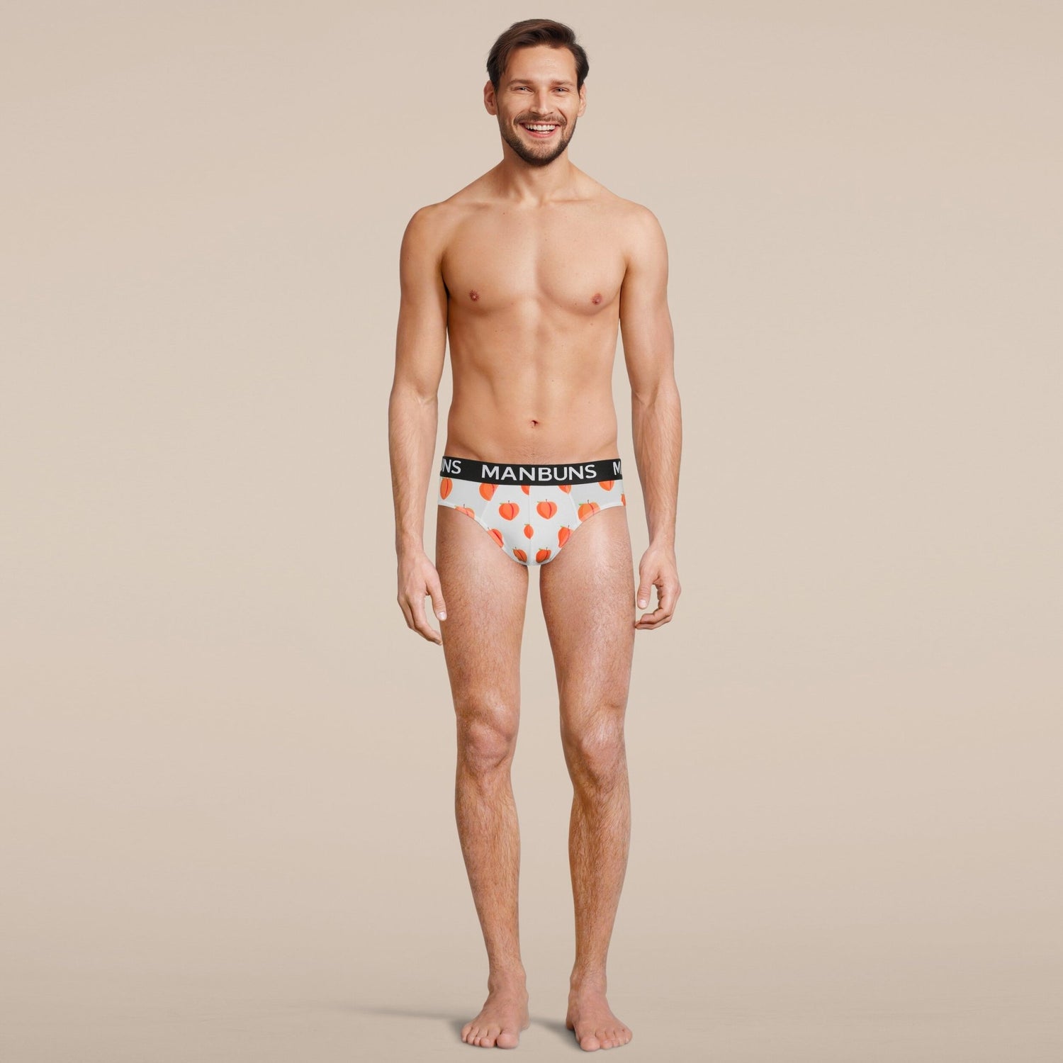 Men's Peach Brief Underwear - MANBUNS Underwear & Socks Free Shipping