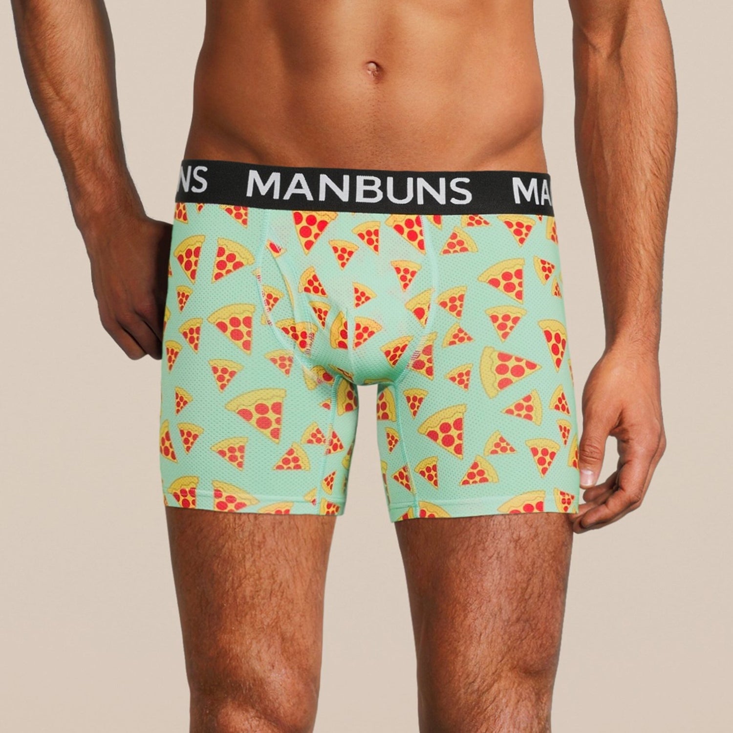 Men's Fun Novelty Pizza Print Boxer Briefs Underwear – MANBUNS