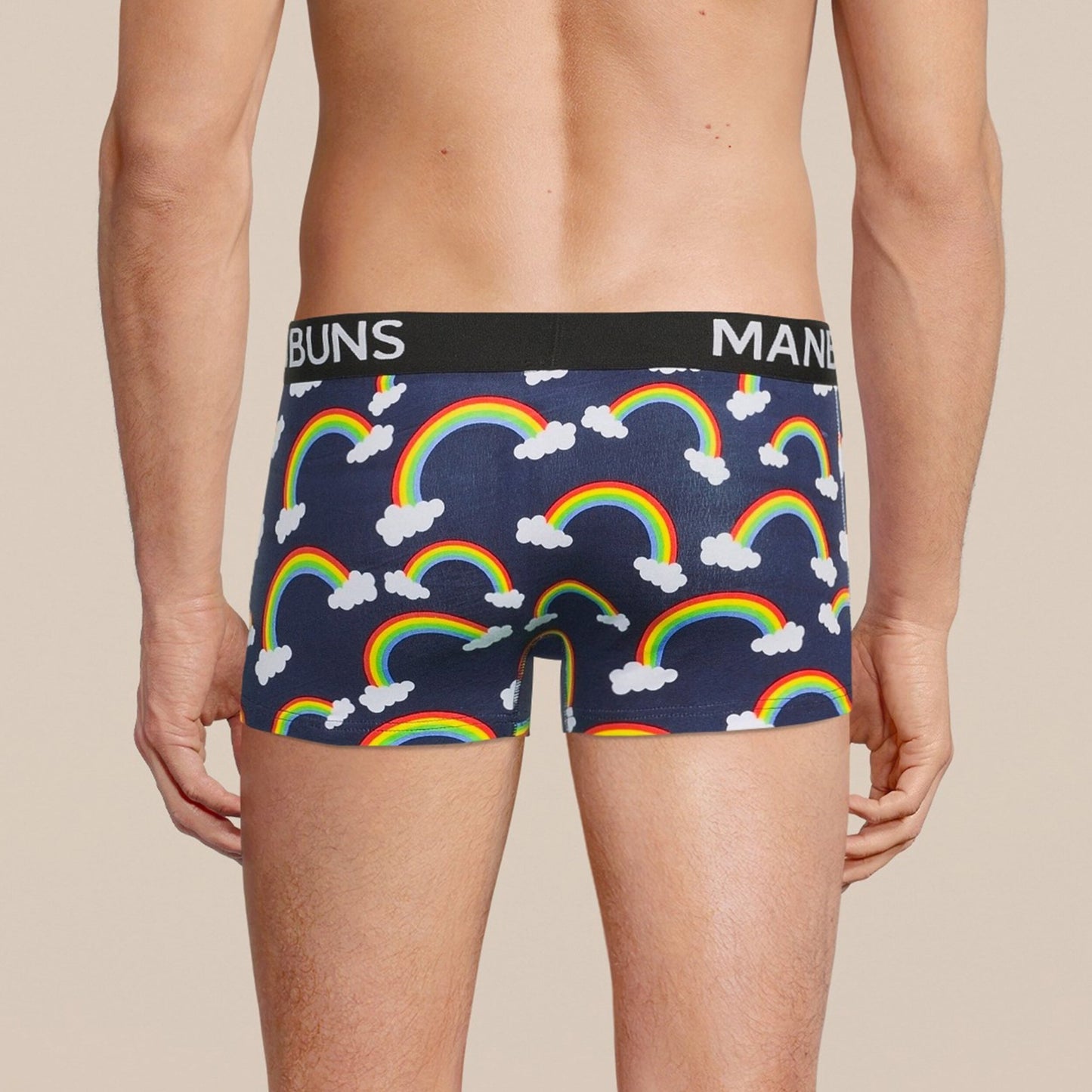 Men's Rainbow Boxer Trunk Underwear - MANBUNS Underwear & Socks Free Shipping