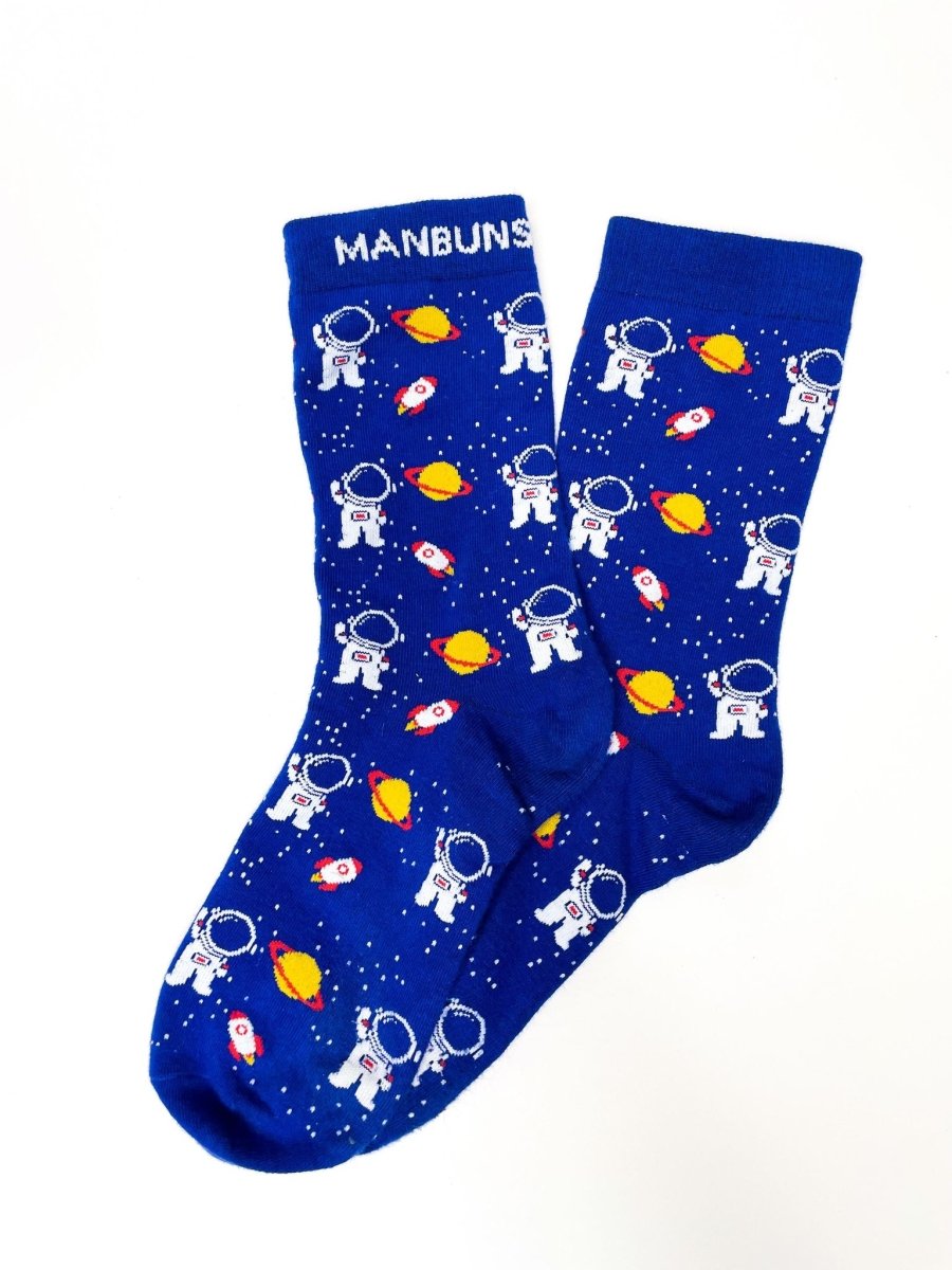 Space Astronaut Unisex Novelty Crew Socks - MANBUNS Underwear & Socks Free Shipping
