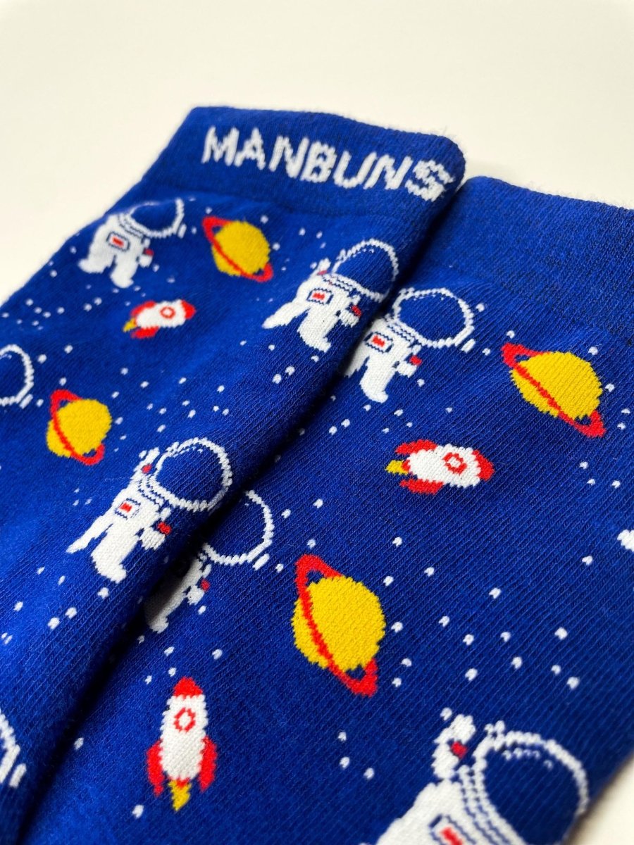 Space Astronaut Unisex Novelty Crew Socks - MANBUNS Underwear & Socks Free Shipping